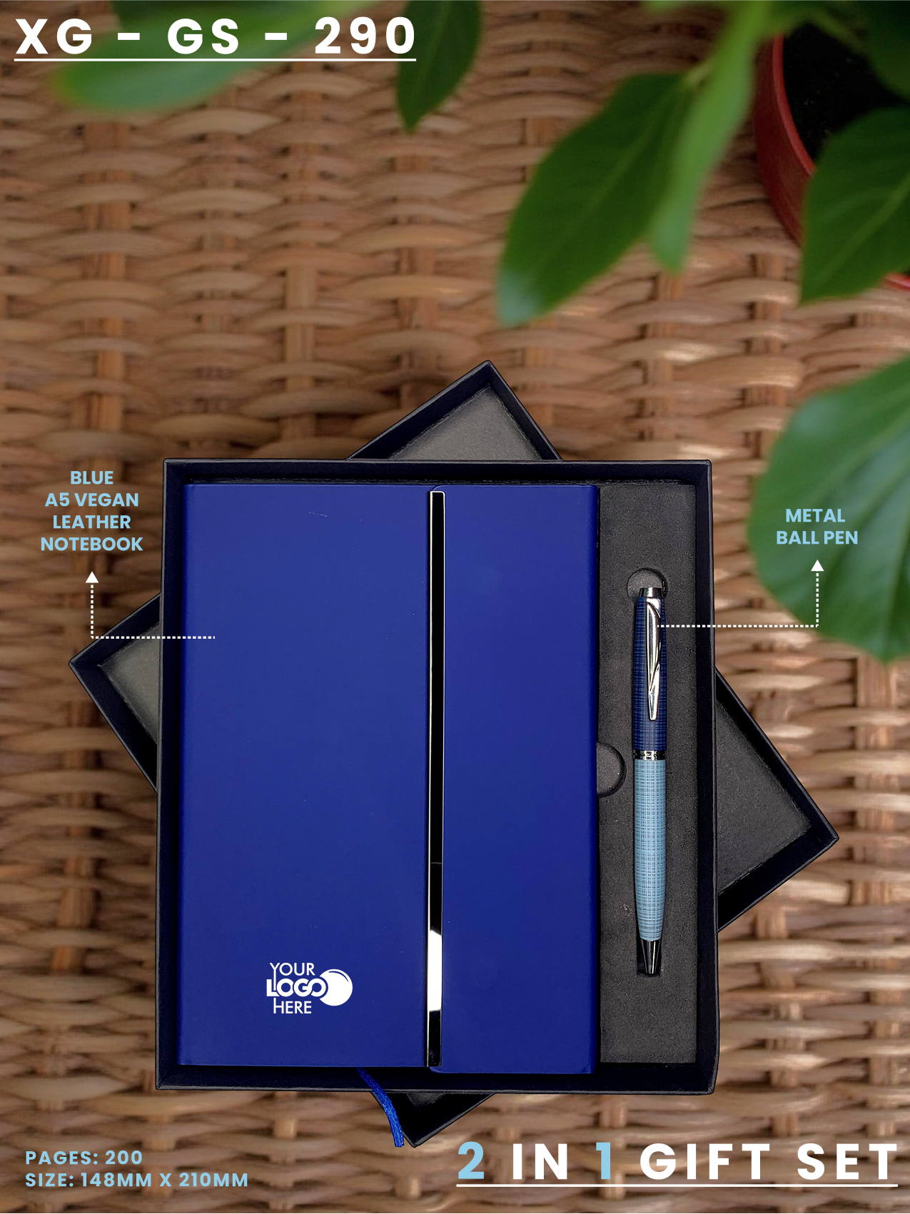 2 in 1 Gift Set (Diary & Pen) : XG – GS – 290