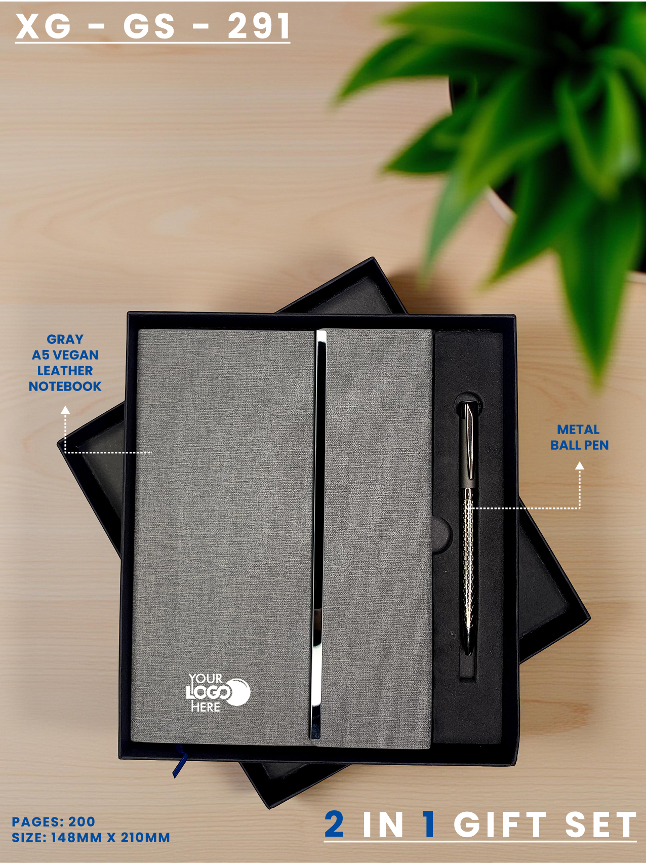 2 in 1 Gift Set (Diary & Pen) : XG – GS – 291