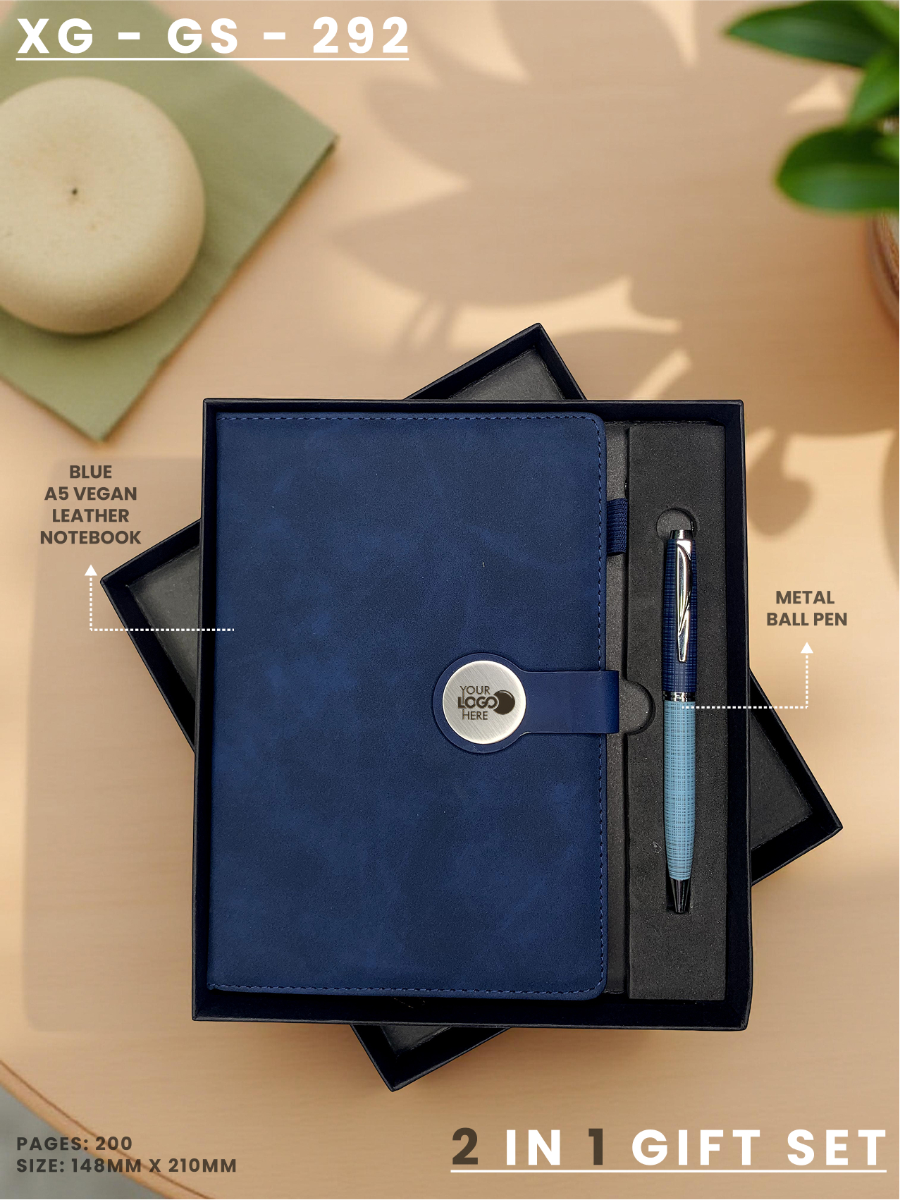 2 in 1 Gift Set (Diary & Pen) : XG – GS – 292