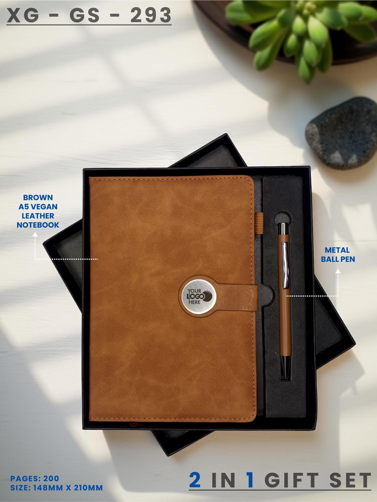 2 in 1 Gift Set (Diary & Pen) : XG – GS – 293