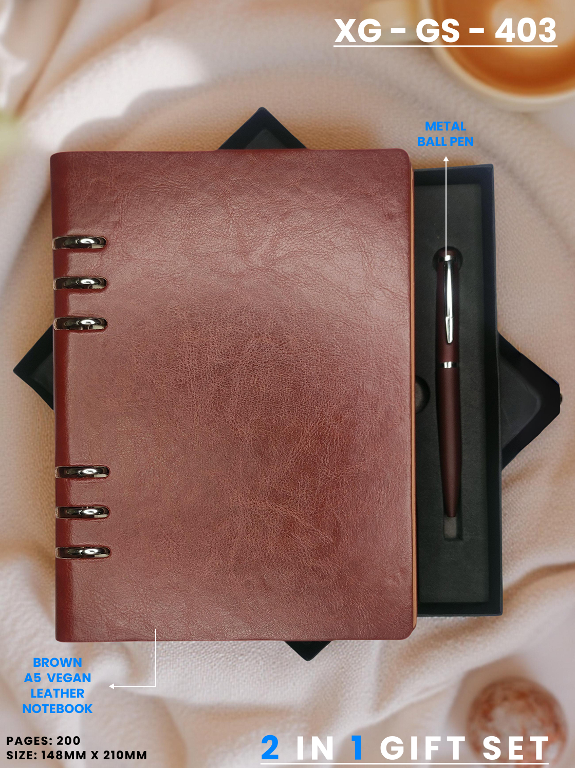 2 in 1 Gift Set (Diary & Pen) : XG – GS – 403
