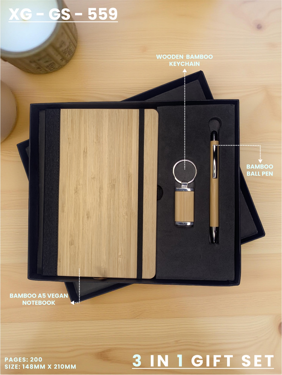 3 in 1 Gift Set (KEYCHAIN, DIARY, PEN) : XG – GS – 559